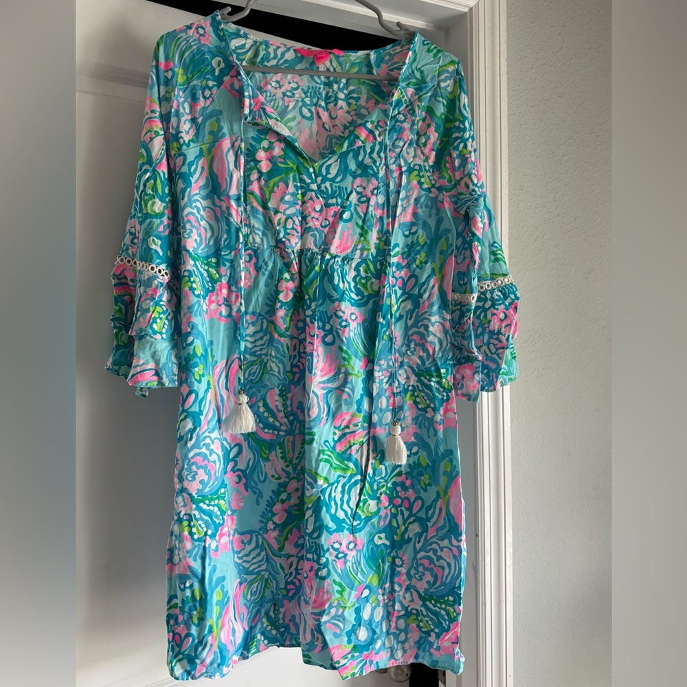 Lilly Pulitzer Blue and Pink Floral dress